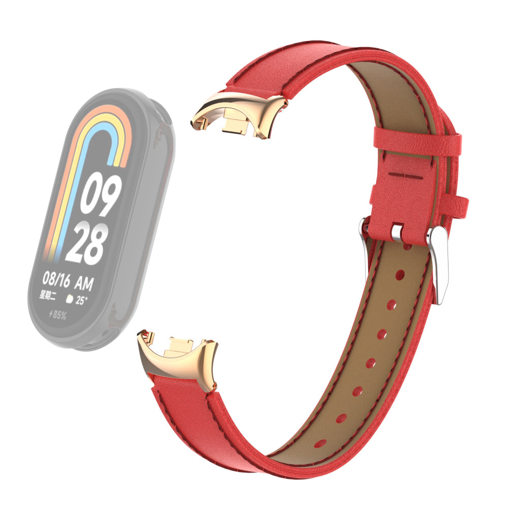 For Xiaomi Smart Band 8 Watch Strap Stitching Microfiber Leather Watch Band Bracelet with Connector For Xiaomi Smart Band 8 Watch Strap Stitching Microfiber Leather Watch Band Bracelet with Connector